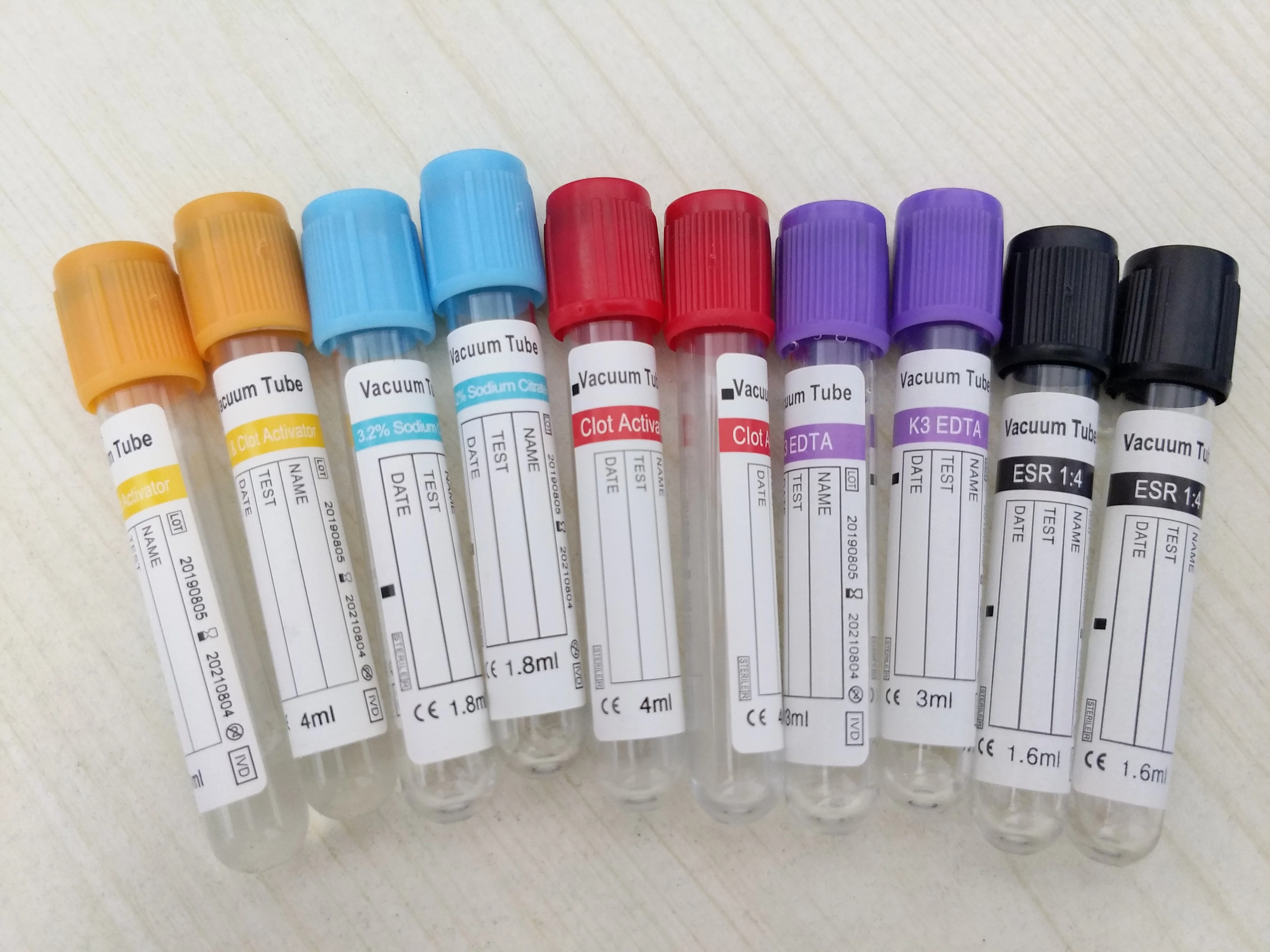 EDTA tube Glass Blood Collection Tube for Medical Test