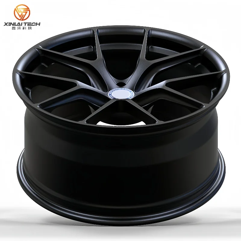 XINLAI Custom Matte Black Deep Concave Spokes 5x120 5x112 5x114.3 18-22inch Aluminium Alloy Forged Wheels for E60 E30 E46 F10 - Image 5