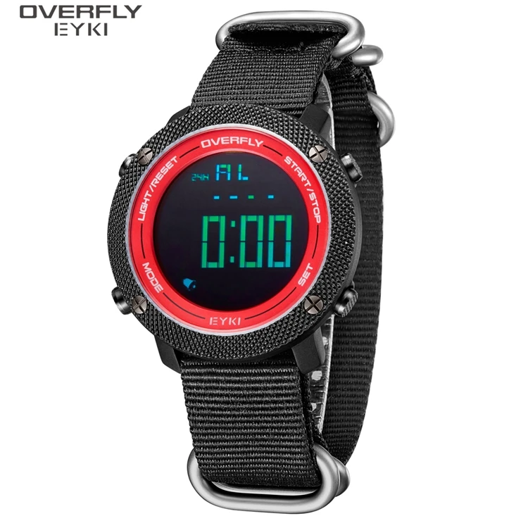 Wholesale EYKI E3116L Nylon Strap Outside Waterproof Digital Cool Watches  Men Digital Watch From m.