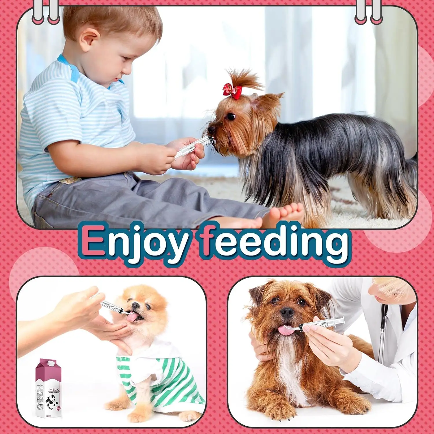 Baby Bird Feeding Syringe 12 ml Pet Liquid Feeding Syringes Kitten Feeder for Small Dogs Cats Puppy Kitten Feeding Supplies