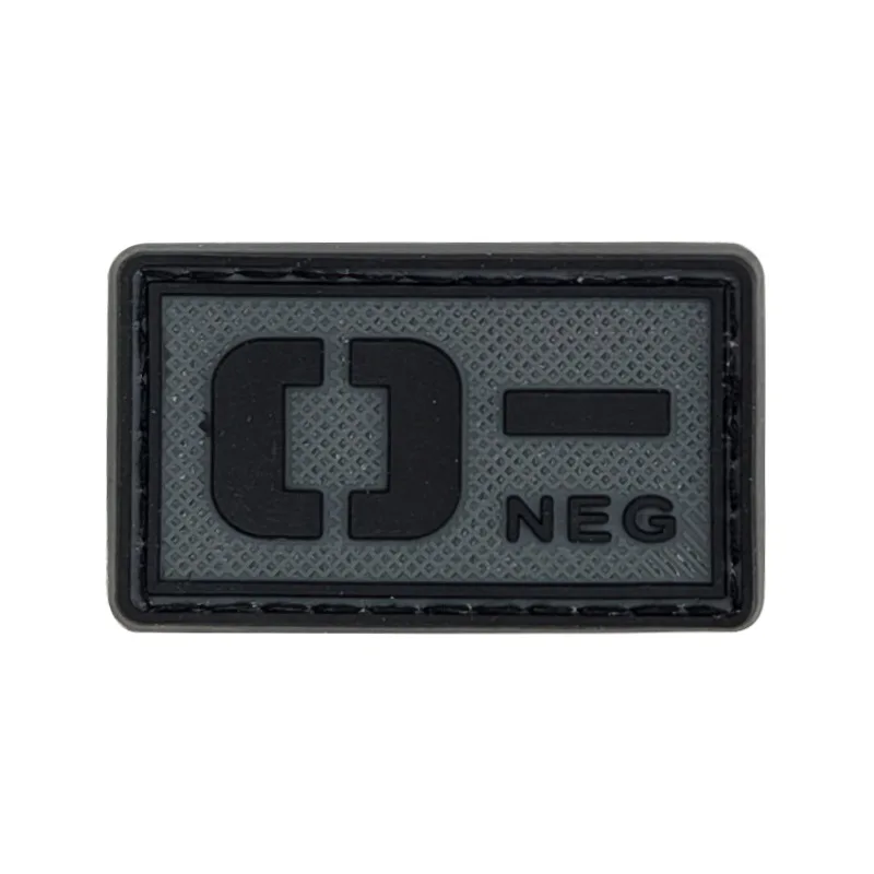 Oliver Green Color 3D Rubber Blood Type POS NEG a B O AB Rubber Blood Patch Stic