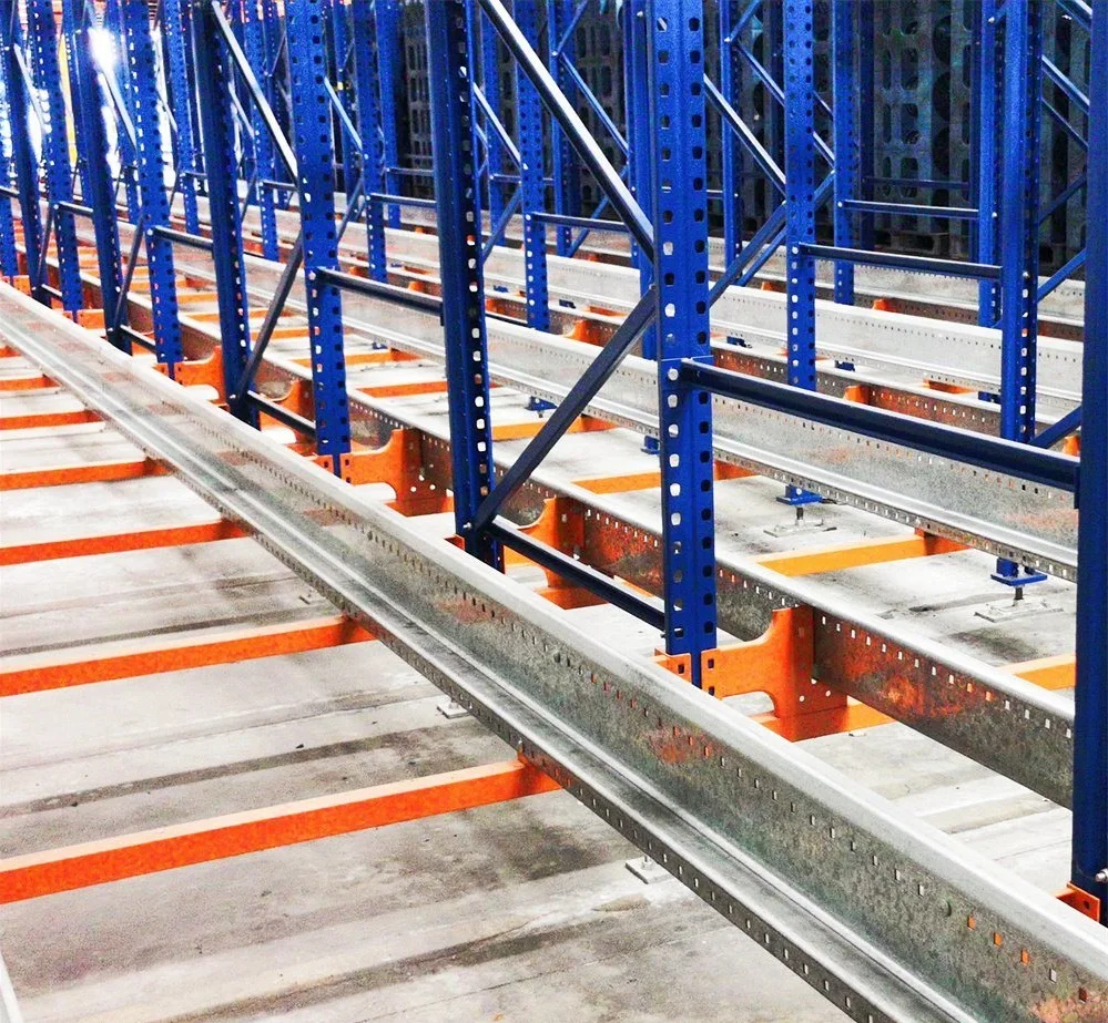 Energy-Efficient Automatic Storage Warehouse Rack System Industrial Racks Pallet Radio Shuttle Racking With Two-Way Shuttle Cars