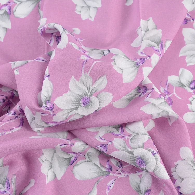 Новейший дизайн персонализированная простая оптовая продажа дешевые красивые цветы вискоза тропический принт ткань