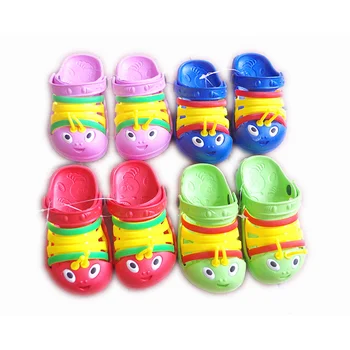 Factory Low Price Big Sale New Cute Caterpillar Garden Shoes Sandals Children Baby Non-Slip Soft Indoor Slippers