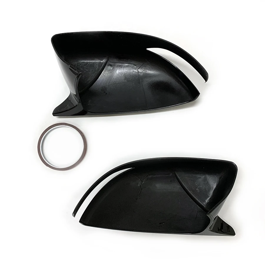 product for nissan sylphy 2012   2019 rearview side mirror cover horn style gloss black auto body spare parts exterior side mirror cover-9