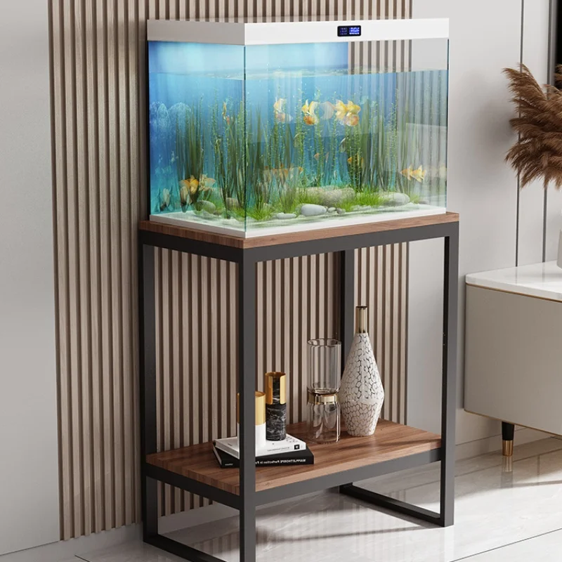 KINNO Custom Wrought Iron Fish Tank Frame Simple Metal Shelf for Living Room Hot Sale Handmade Display Stand Modern Design