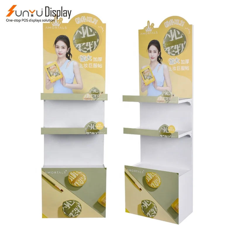 Shopping Mall Custom Cosmetics Display Stand Acrylic PVC Cosmetics Display Stand Retail Floor Display