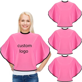 wholesale girl gift soft polyester women pink cape makeup apron custom logo