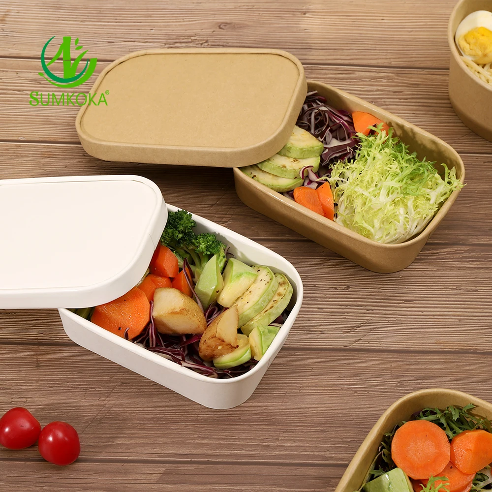 Sumkoka ISO Biodegradable Kraft Bowl Food Grade Disposable Kraft Bowl ...