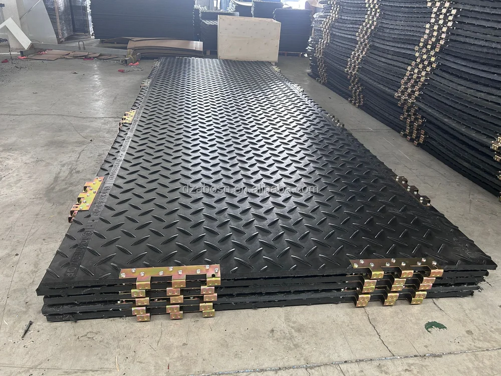 4x8 Plastic Uhmwpe/hdpe Temporary Construct Excavator Road Mats Swamp ...