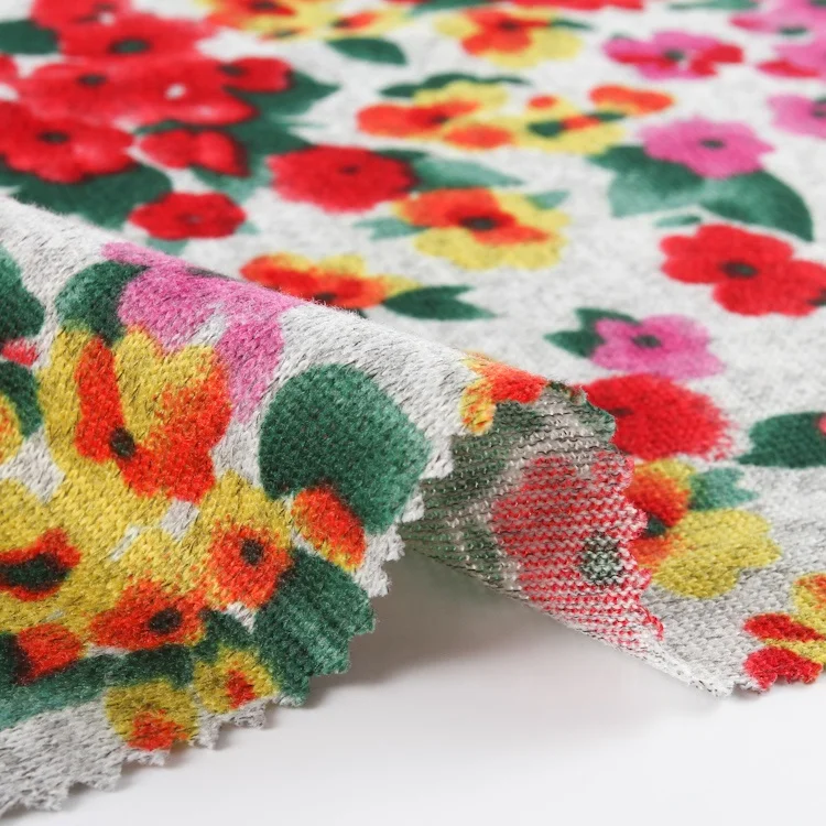 Индивидуальная пряжа, хаки, кашемировая ткань с цветочным принтом для одежды