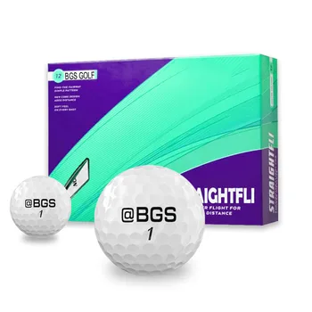 Customized 3 Piece White Color Long Distance Soft Urethane Golf Ball 3 Layer Golf Balls