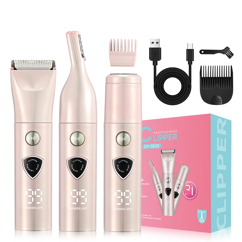 USB Charging Electric Hair Clipper Full Body Exclusive Multi-Functional Epilator Grooming Set for Household Car RV