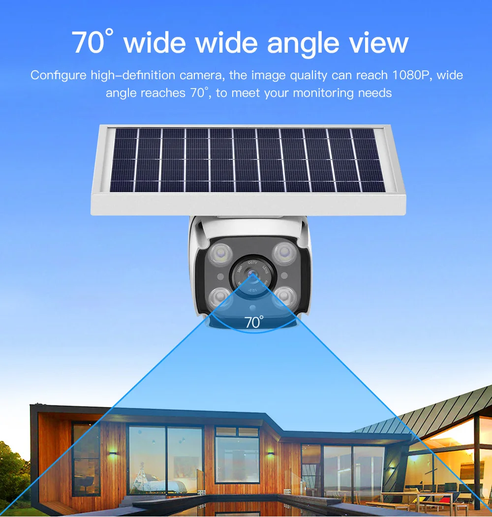4G IP Camera Outdoor CCTV Camera 1080P 4G solar power camera