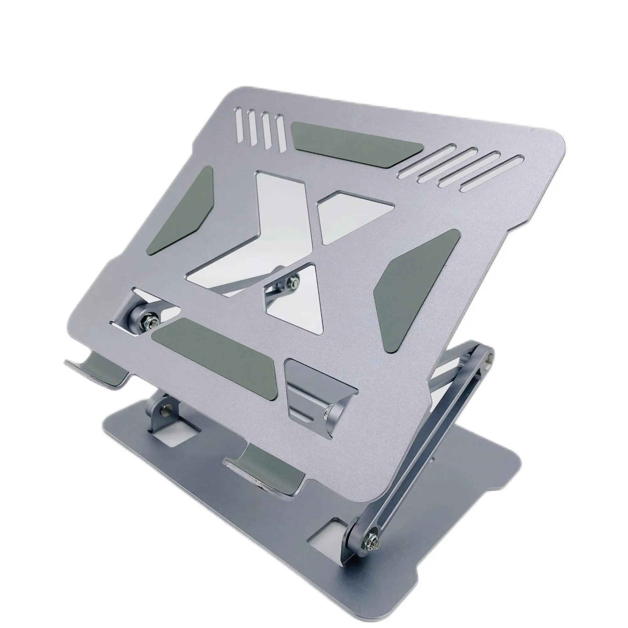 Customized Dark Gray Stand Adjustable Metal Laptop Portable Foldable