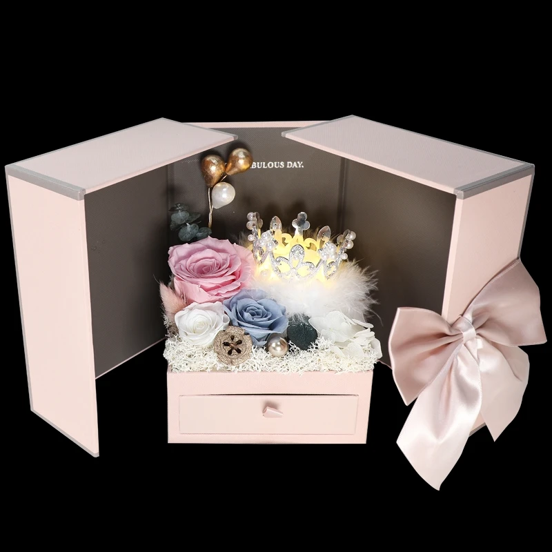 Wholesale High Quality Customized Handmade Preserved Flower Jewelry Box