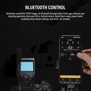 Godox FT433-N TTL Wireless Flash Trigger for Nikon Camera 433MHz 2 in 1 Flash Transmitter 32 Channels with Receiver detail image