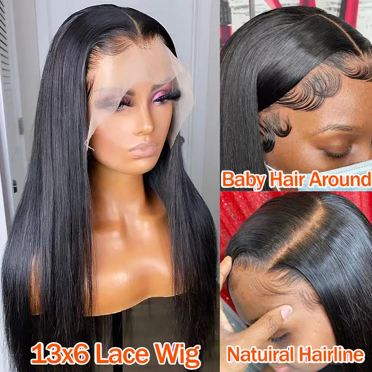 Frontal Glueless Full Hd Lace Wig,Cuticle Aligned Virgin Peruvian Hair ...