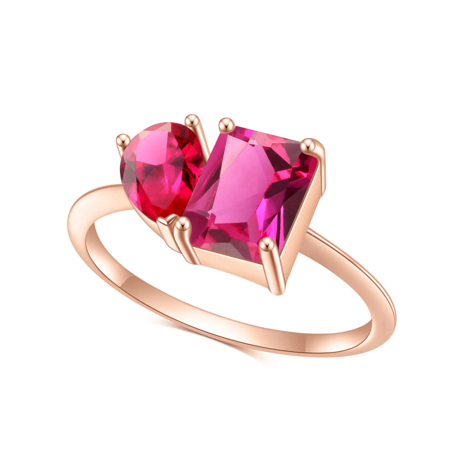 OL1037 Abiding Jewelry New Design Genuine Silver Pear Lab Created