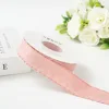 38mm bean paste pink polka dot wavy edge [10 yards]