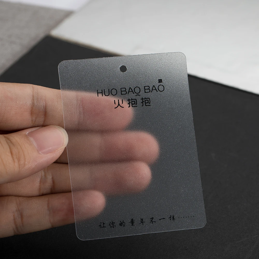 Custom Design Brand Logo Transparent Clothing Tags Labels Custom Hang Tags Wholesale Clothing Garment Price Card
