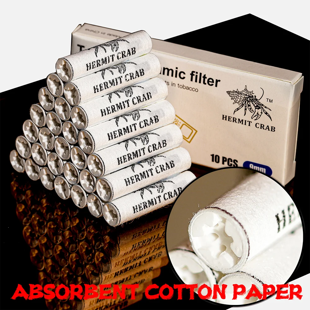 Customized LOGO Activated Carbon Filter with a Diameter of 6mm 7mm and Ceramic Cover, High-quality Cotton Paper Cigarette Filter