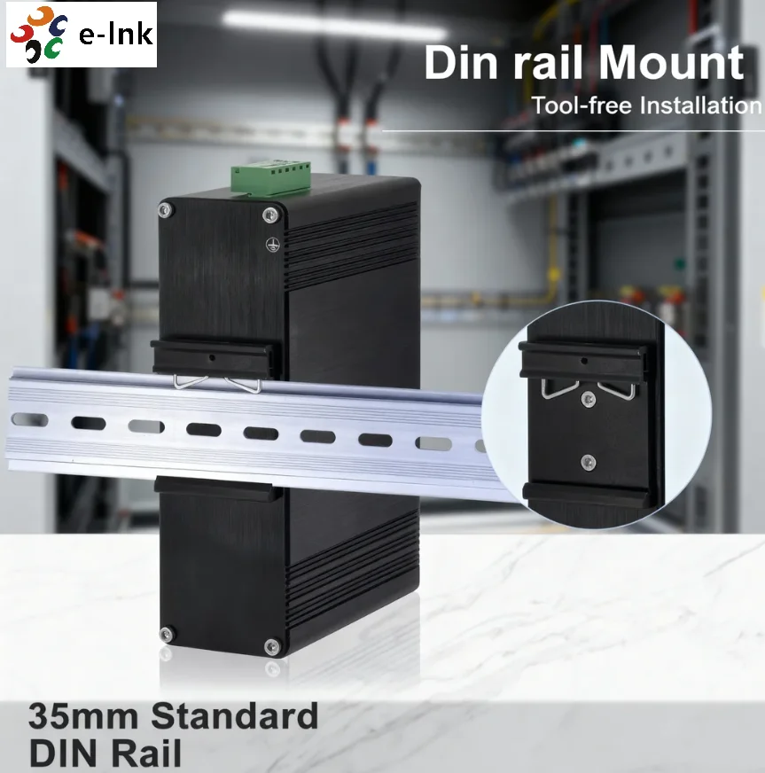 Industrial E-link LNK-IMC208-SFP 10Gbps 10/100/1000Mbps Fast Ethernet Switch 2 Fiber Ports 8 Copper Ports Full-Duplex for