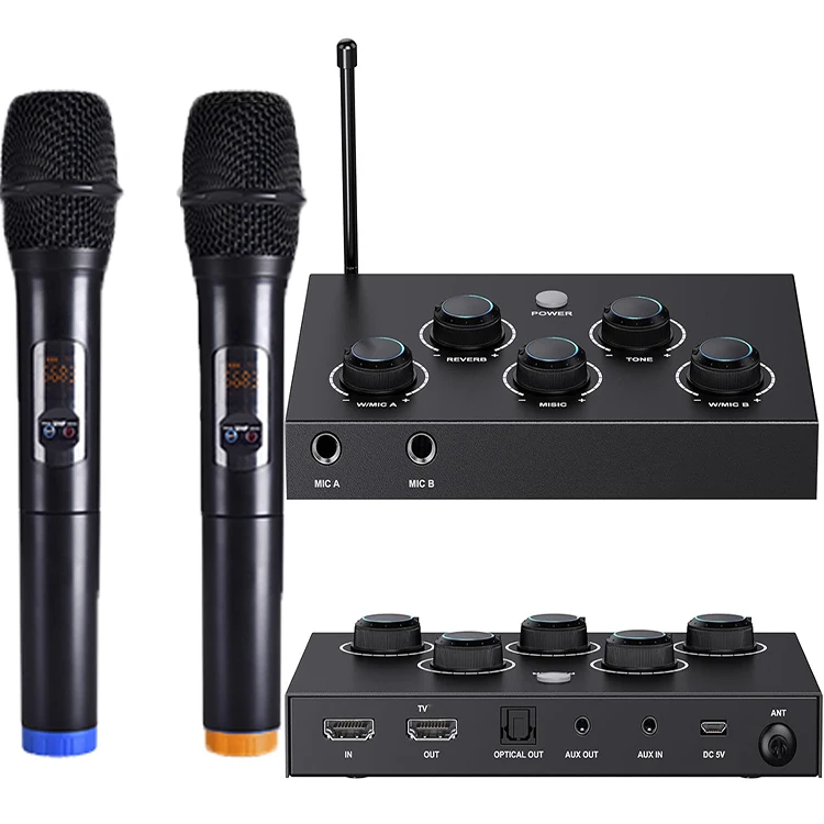 Karaoke Wireless Microphone with DSP Sound for Home Theater