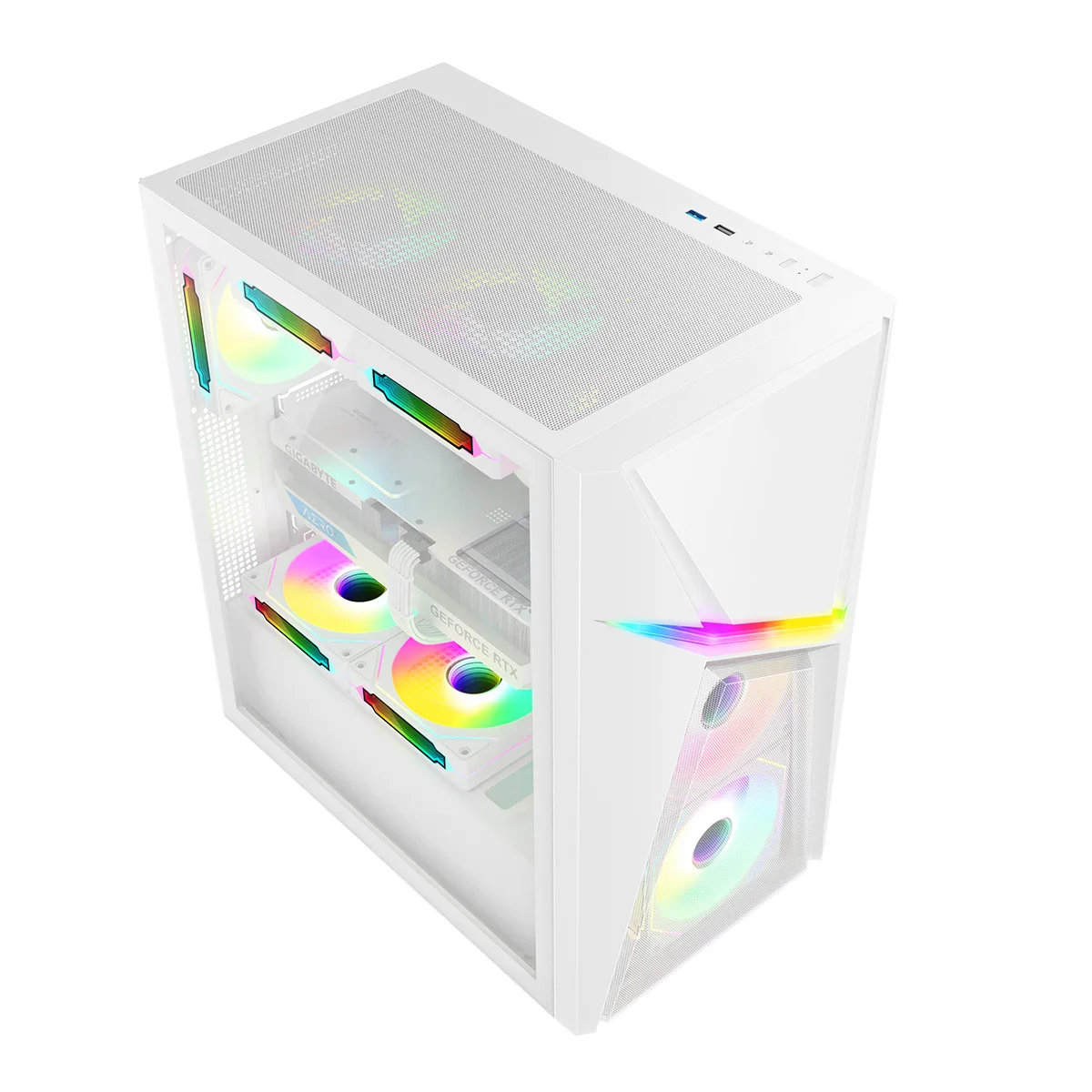 Ruix P32 White Color 2024 New Design Oem Odm Mid Tower Pc Case Air Cool ...