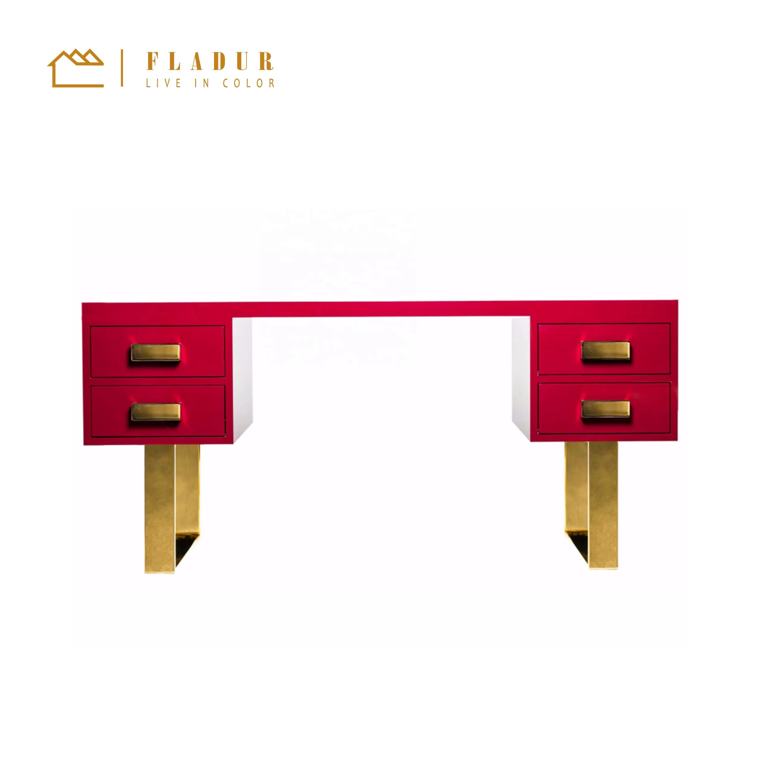 Modern Red Mdf Gold Stainless Steel Frame Console Table Buy Gold