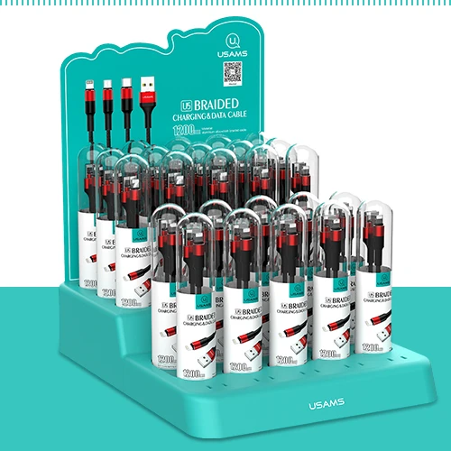 USAMS оптовая цена SJ220 U5 алюминиевый сплав Плетеный USB кабель для быстрой зарядки для IPhone