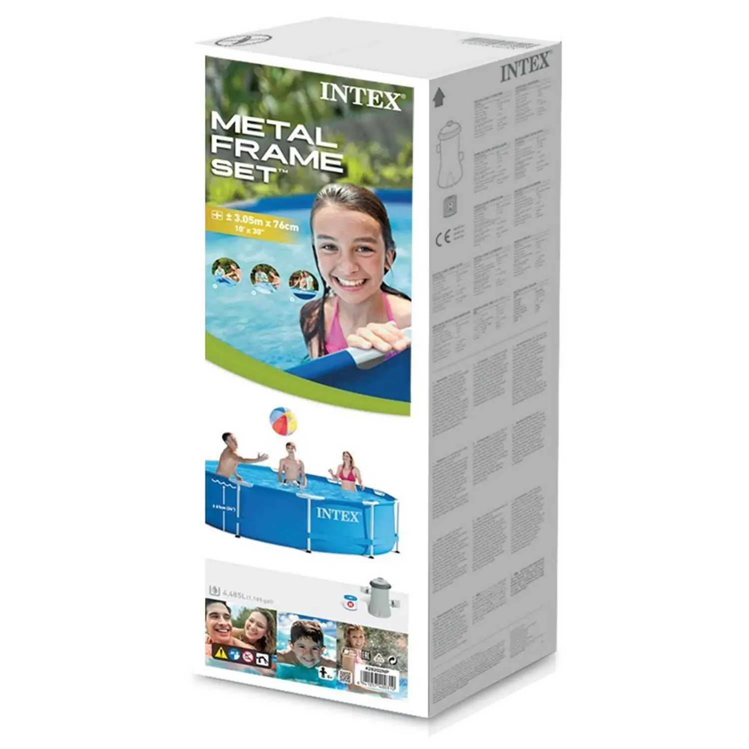 INTEX 28202 10 футов X 30 дюймов металлический каркас набор для бассейна Открытый плавательный