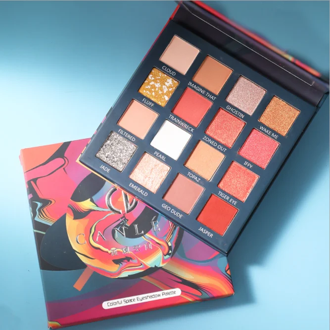 Новинка, тени для век 16 цветов, тени для век земляного цвета, матовые, фиолетовые, оранжевые, портативные, оптовая продажа, частная торговая марка, тени для век