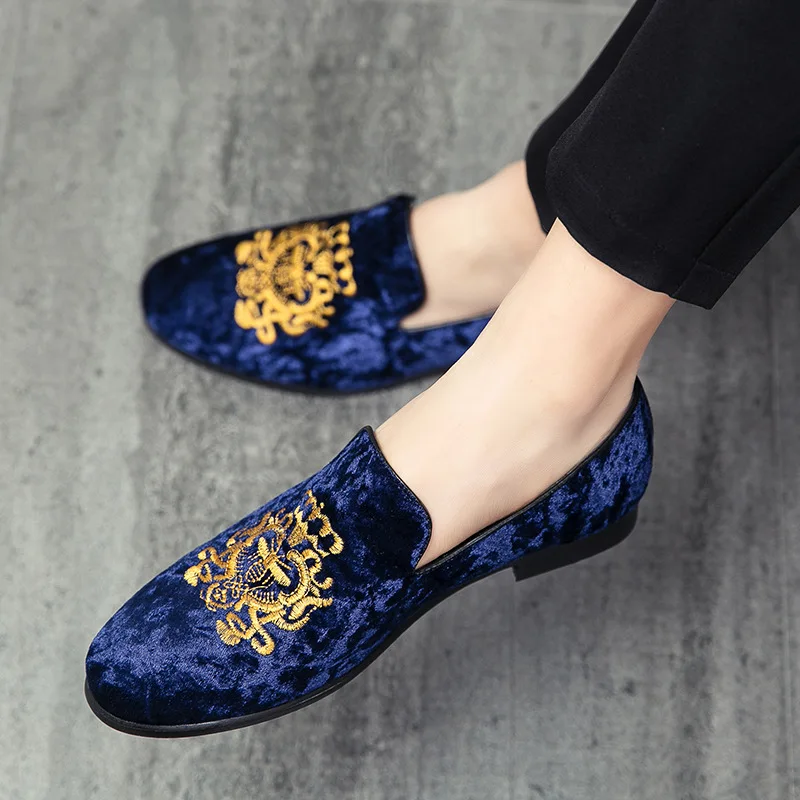 mens embroidered dress shoes Men's Luxury Silver Embroidered Formal Shoes – Premium Groom Shoes – Uomo  Attire main image 1