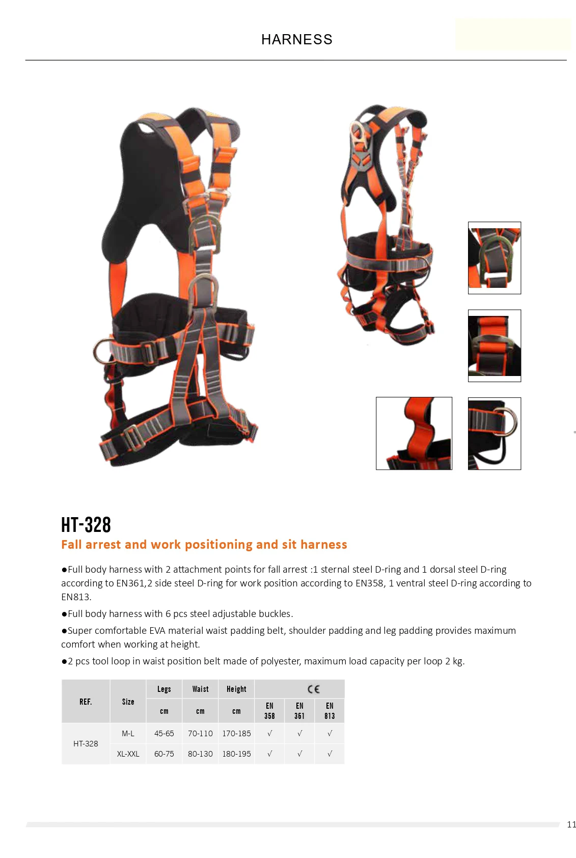 Full Body Climbing Harness Thicken Widen Waist Safety Harness Work Rock Climbing Adjustable Safety Harness