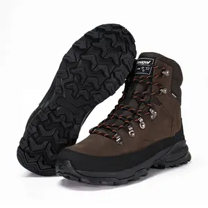 Factory OBM ODM Custom Men's Shoes Women's Waterproof Leather Tactical Boots Tactical Dark Brown Color