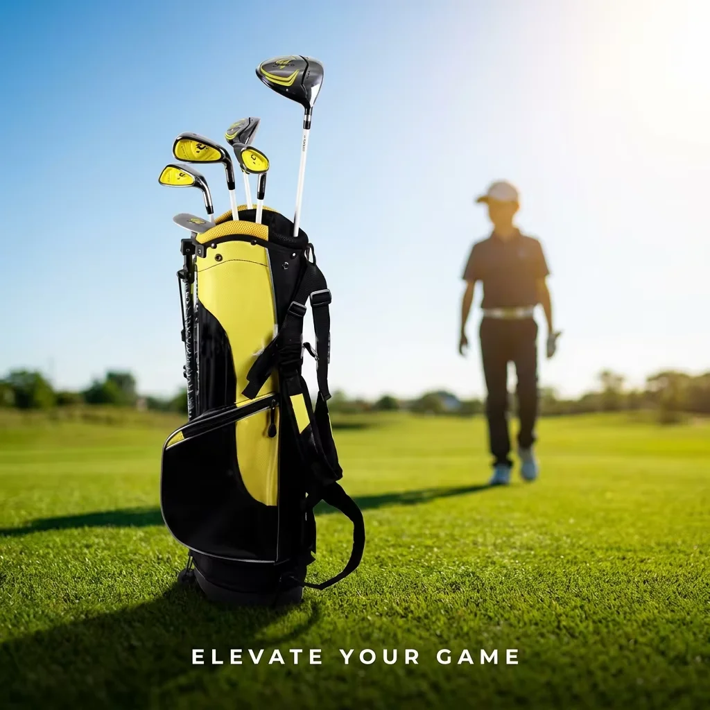 OEM 7-Piece Graphite Shaft Junior Golf Club Set with Zinc Iron for Kids Height 90-110cm and Custom Logo MOQ 100