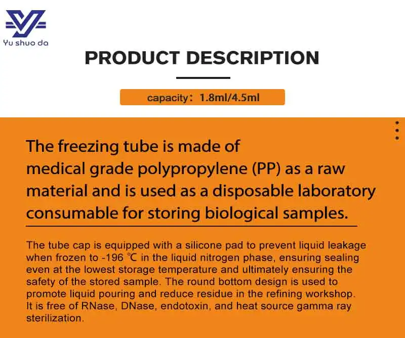 External Thread Freezing Tubes