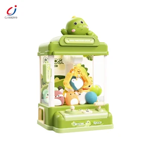 Chengji Mini Claw Machine Kit Dinosaur Doll 10 Dolls 10 Twisted Eggs Early Education Game Plushy Toy for Mini Claw Machine