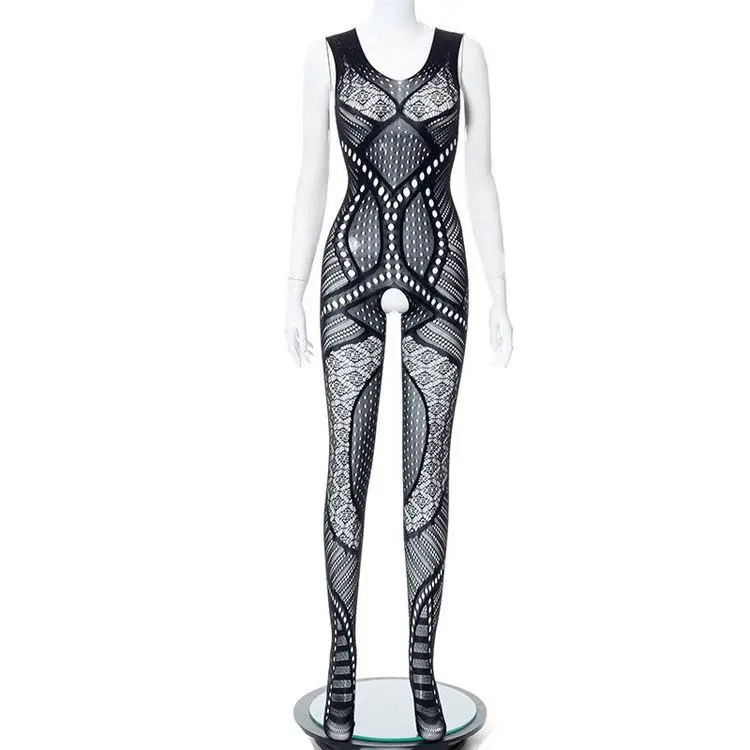 2023 New Hollow Mesh Jumpsuit Cheap Clothing Women Jumpsuits