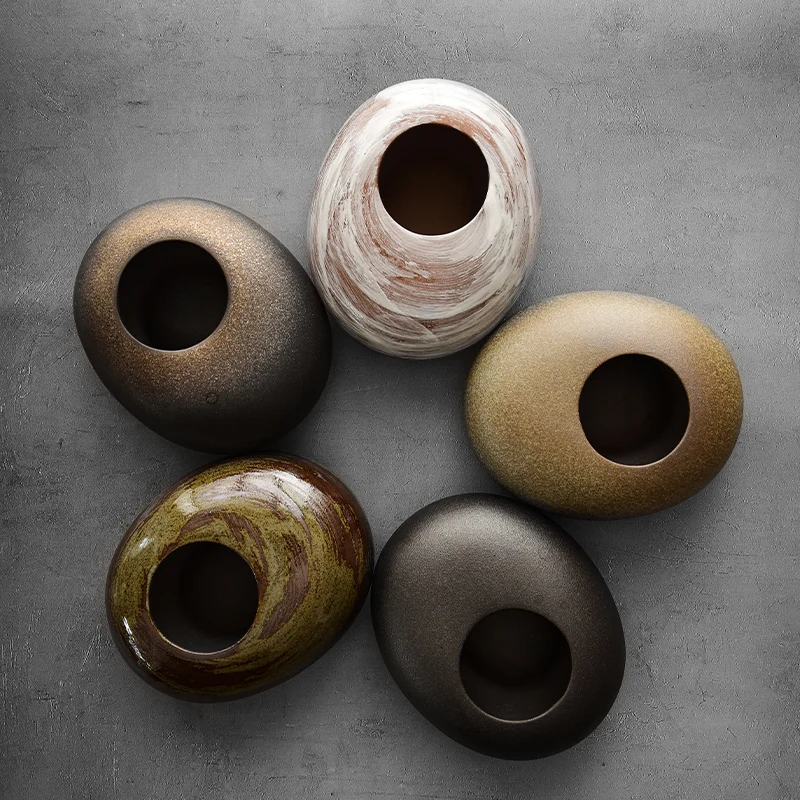Japanese Style Antique Zen Clay Flower Vase (5 Styles)