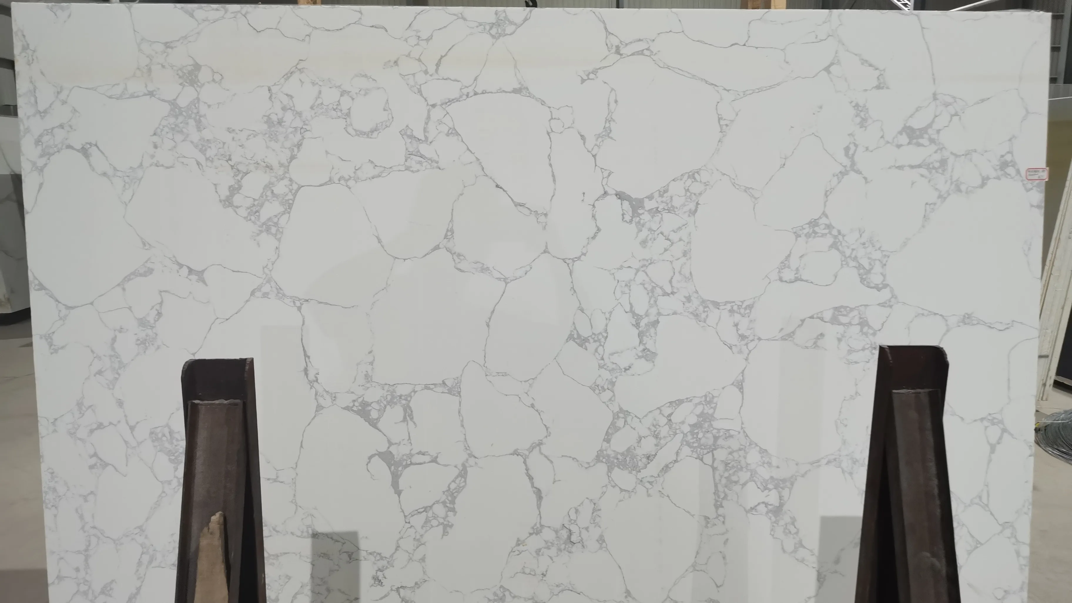 Artificial marble stone veneer product video cover for Super White engineered stone