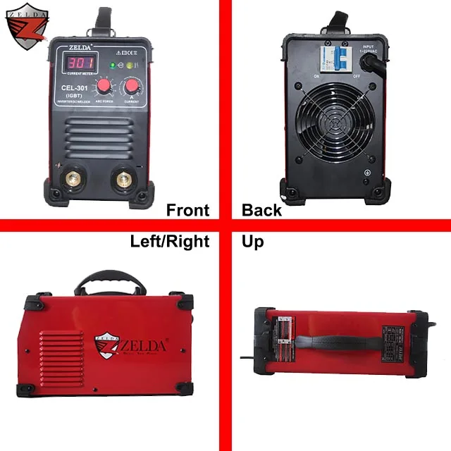 Portable Cellulosic E6010 Electrode Stick Welder 300a Mma Inverter