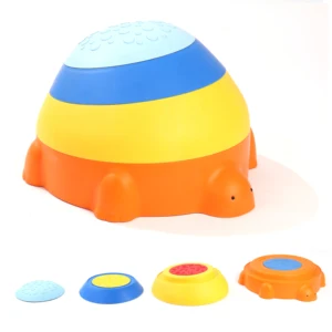 Kids Plastic Cartoon Tortoise Sensory Training Sensory Toys Balance Step Stone for Kids Improve Coordination Ability