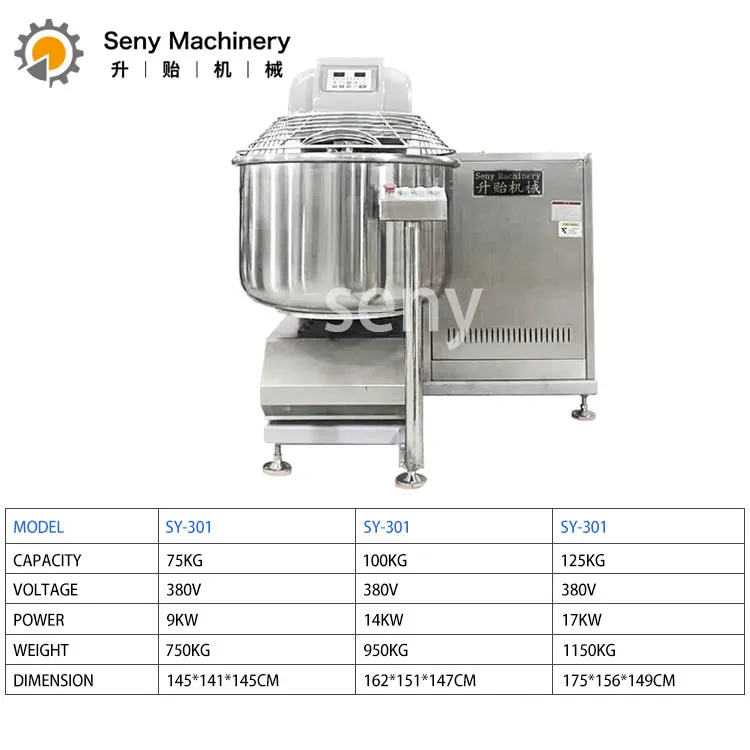 Fully Automatic Planetary Stand Food Mixer Machine Electric Dough Blender for Bread Cake Pizza Biscuit Cookie in Bakery Use