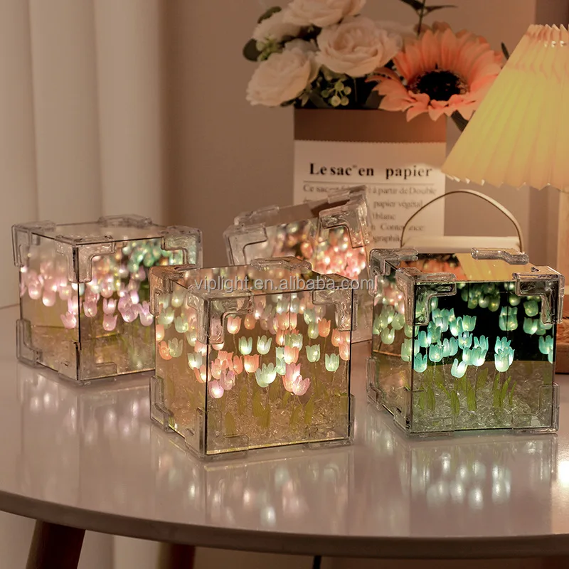TRAHOO-Jolies Lampes Tulipes - Veilleuse En Forme De Fleur