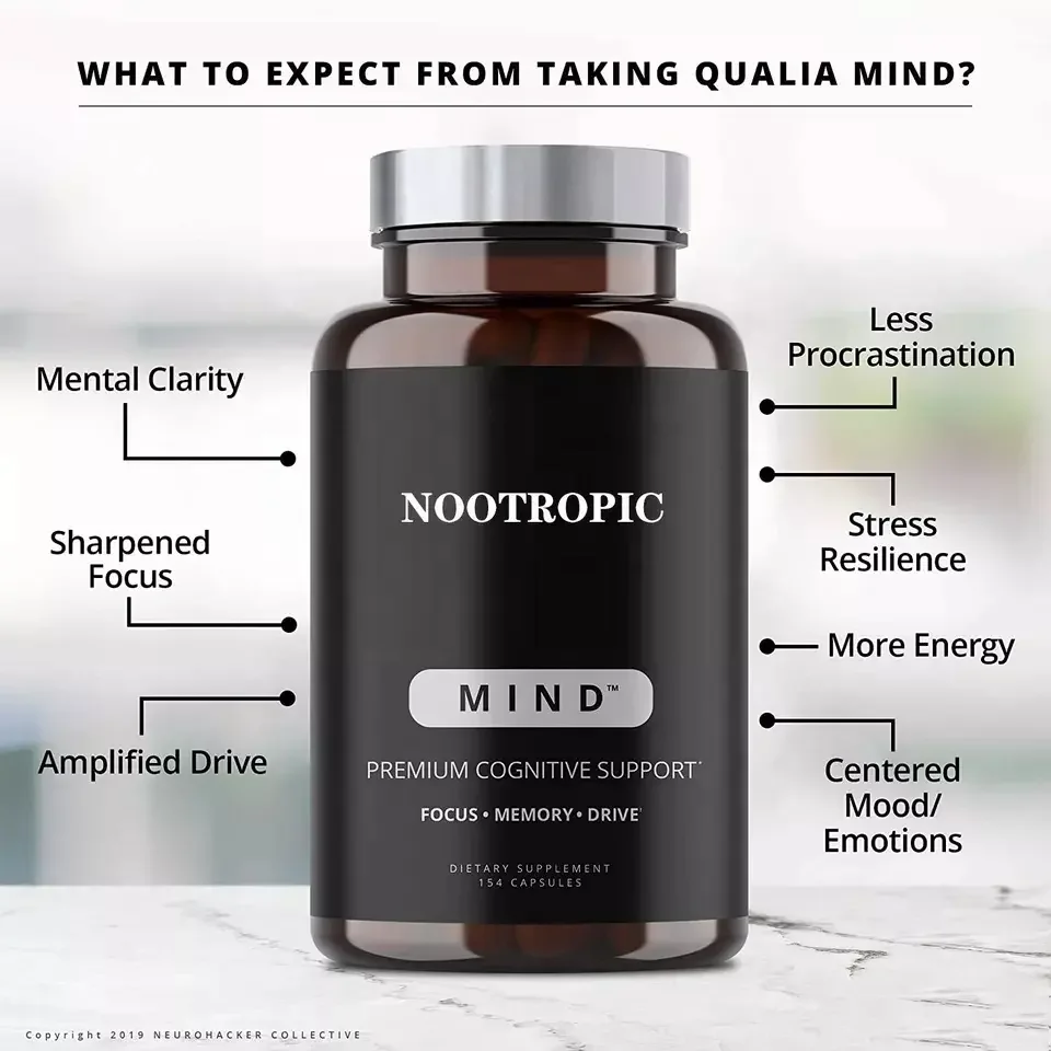 Private Label Nootropic Ginkgo biloba Bacopa monnieri Vegan DHA Brain Booster Supplements Mushroom capsules details