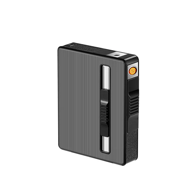 New Electric Dual-Use Cigarette Case Torch Electronic Lighter