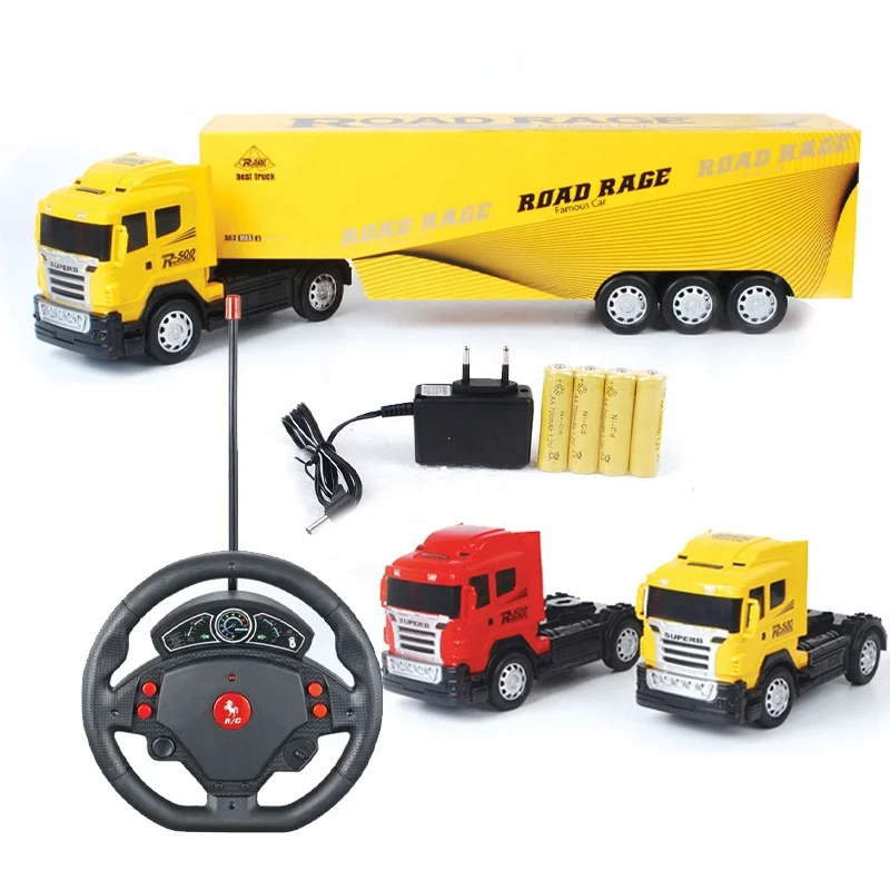 Model Rc Heavy Truck 50CM Big Rc Toy Truck Tractor Trailer Gravity
