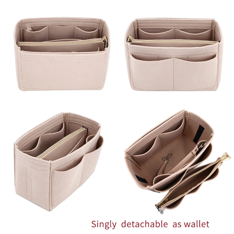 
2021 модные фетр для туалетных принадлежностей косметичка кошелек Органайзер с карманами; Фетровая сумка-Органайзер с застежкой на молнию сумки из натуральной кожи сумка-тоут формирователь 